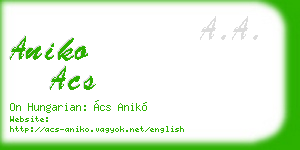 aniko acs business card