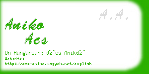 aniko acs business card